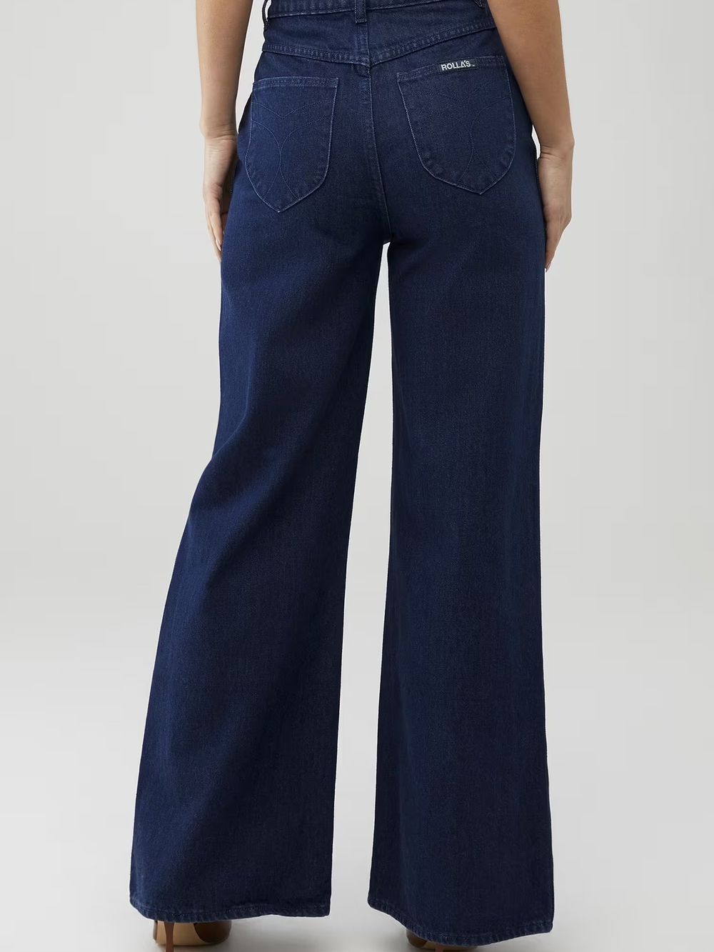 Rolla's Studio Flare High-Rise Wide Leg Jeans Dark Blue Size 27 - Picture 14 of 14